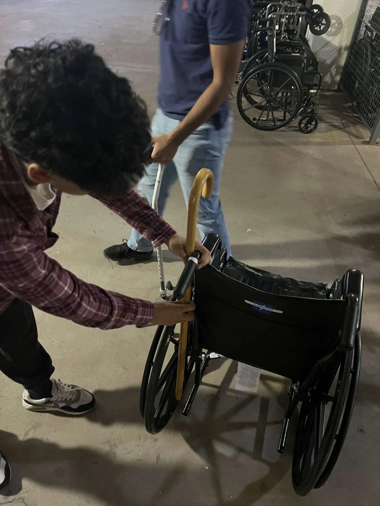 Theraprints wheelchair cane mount prototype view two